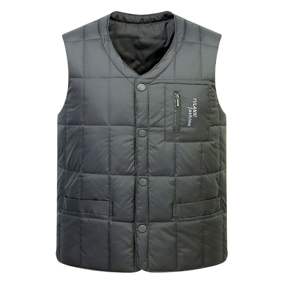 New men's down vest increased duck down vest dad middle-aged and elderly factory direct vest wholesale warm autumn and winter vest