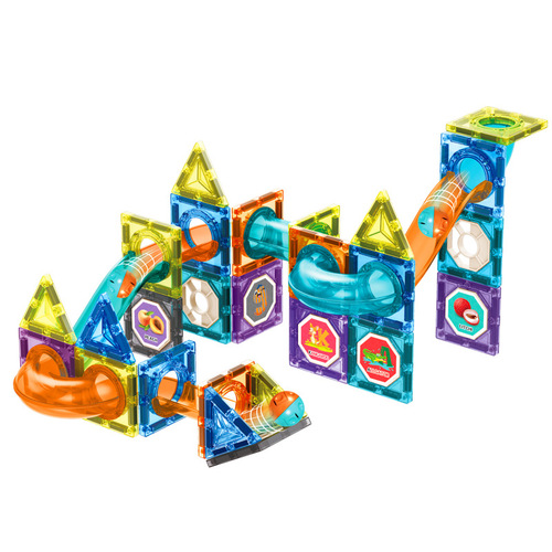 New educational three-dimensional magnetic pieces, children's building blocks, slides, ball tracks, magnetic toy sets, wholesale