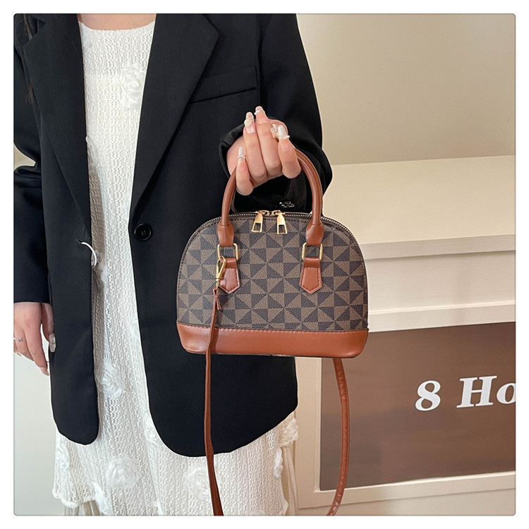 Handbag, Crossbody Bag Bags Type Holiday, Daily Occasion Women's PU Printing Elegant Vintage Style Shell Zipper Handbag Crossbody Bag