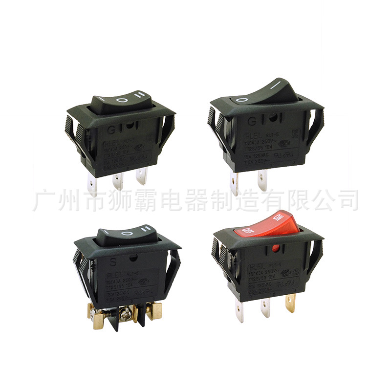 直销CRE翘板开关 de丰开关 RL1-5 船型开关 美规认证 带指示灯