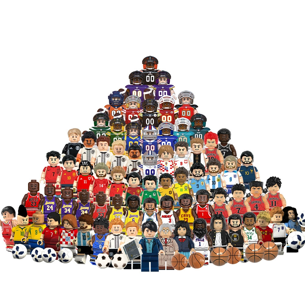 Китайский строительный блок баскетбольная звезда футбол Месси Роналду Карри Джеймс Чемпионы мира Лига чемпионов строительный блок игрушка