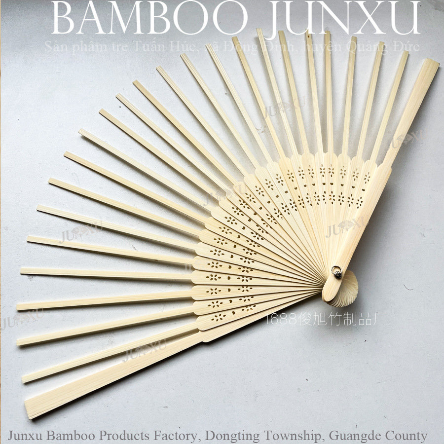 <unk> 21cm ventilador plegable hueso de bambú pequeño esqueleto de ventilador estilo chino diy hacer actividades de construcción de grupo hechas a mano al por mayor