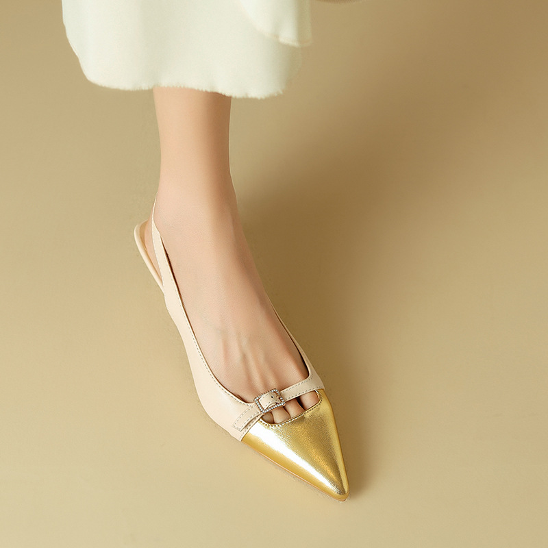 CHIKO Leneisha Pointy Toe Kitten Heels Slingback Shoes