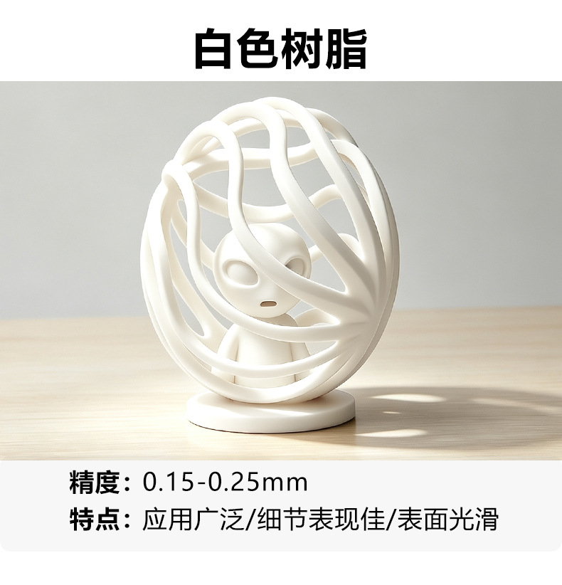 Nylon 3D printing prototype model factory, custom services, light-curing process, resin, silicone molds, and life-size figurines