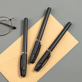 Черная ручка-роллер, канцтовары, делается под заказ, с печатью вашего логотипа, оптовые продажи