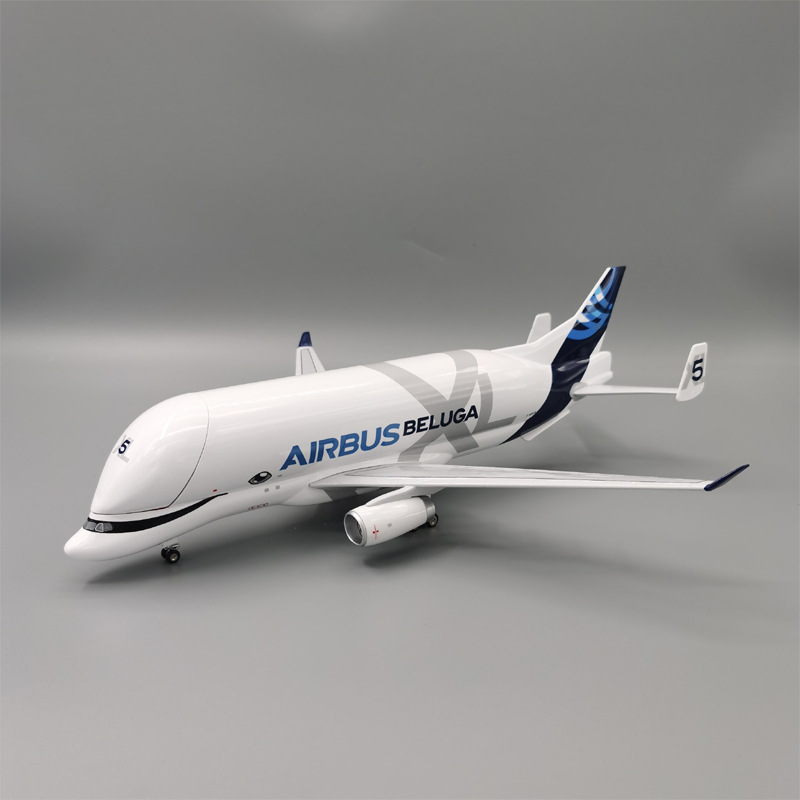 (2개) 42CM 시뮬레이션 에어 버스 슈퍼 화이트 고래 수송 항공기 모델 항공기 장식품 A330 조립 SUPERBELUGA