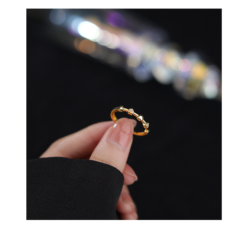 2g Weight Zircon Inlay Material Open Ring Classification 925 Sterling Silver Zircon Heart Shape Butterfly Open Ring