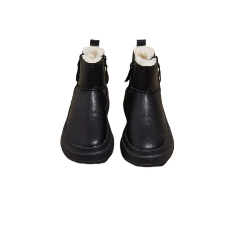 White non-slip winter keep warm low boots