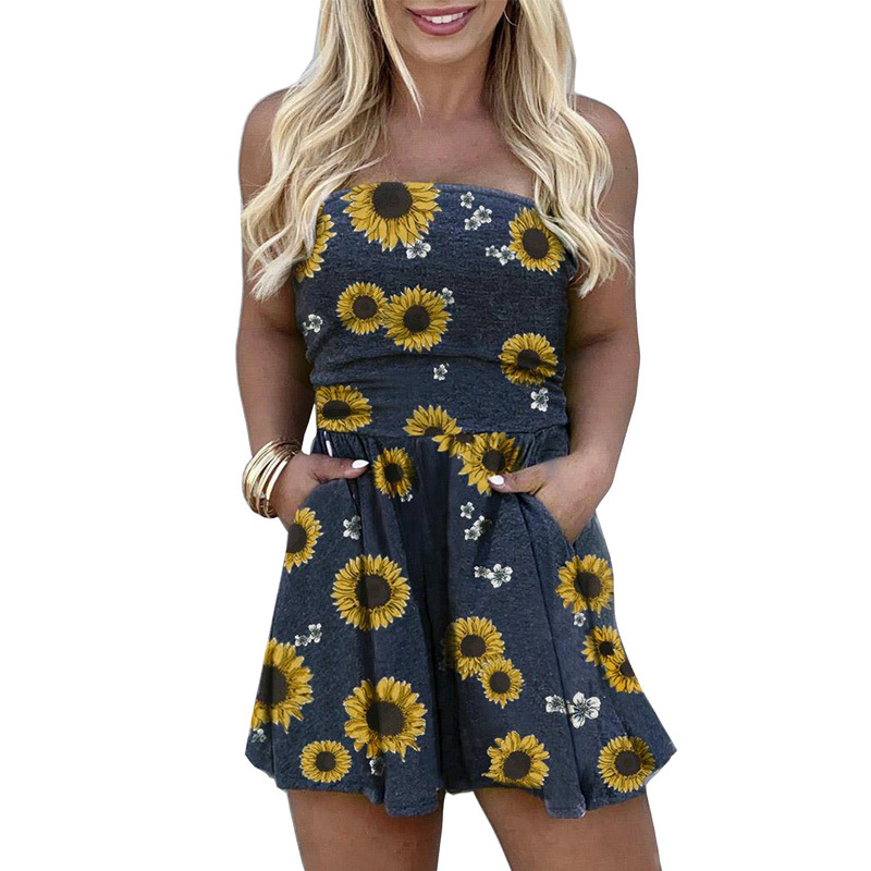 2024 europeo y americano más tamaño ropa de mujer Amazon Comercio exterior verano sin mangas mono cintura adelgazamiento moda pierna ancha pantalones cortos