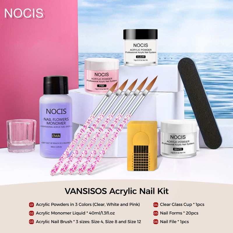 Nuo Zisha Nocis Cross-Border Manicure Ema Acrylic Manicure Crystal Powder Tool Set Nail Extension Styling