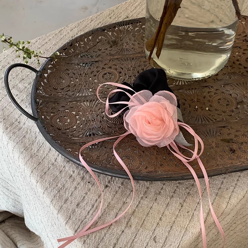 Nuevo anillo de cabello de flores chinas, cordón de cabello, cordón de cabello, ropa de estilo antiguo, adornos de cabello de flores, tocado de alta calidad.