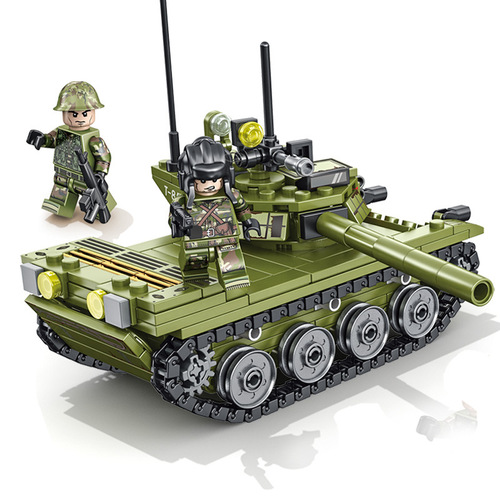 Compatible with LEGO tanks 42027 compatible with LEGO building blocks boys assembled children's military toys drop shipping