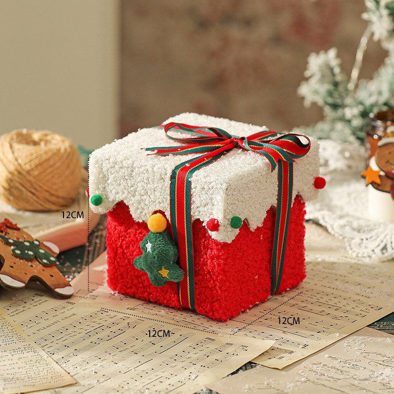 創意的なクリスマスのリンゴの包装箱の高級な厚い布のクリスマスの贈り物の箱の高い顔の値のキャンデーのギフトボックスの空の箱|undefined