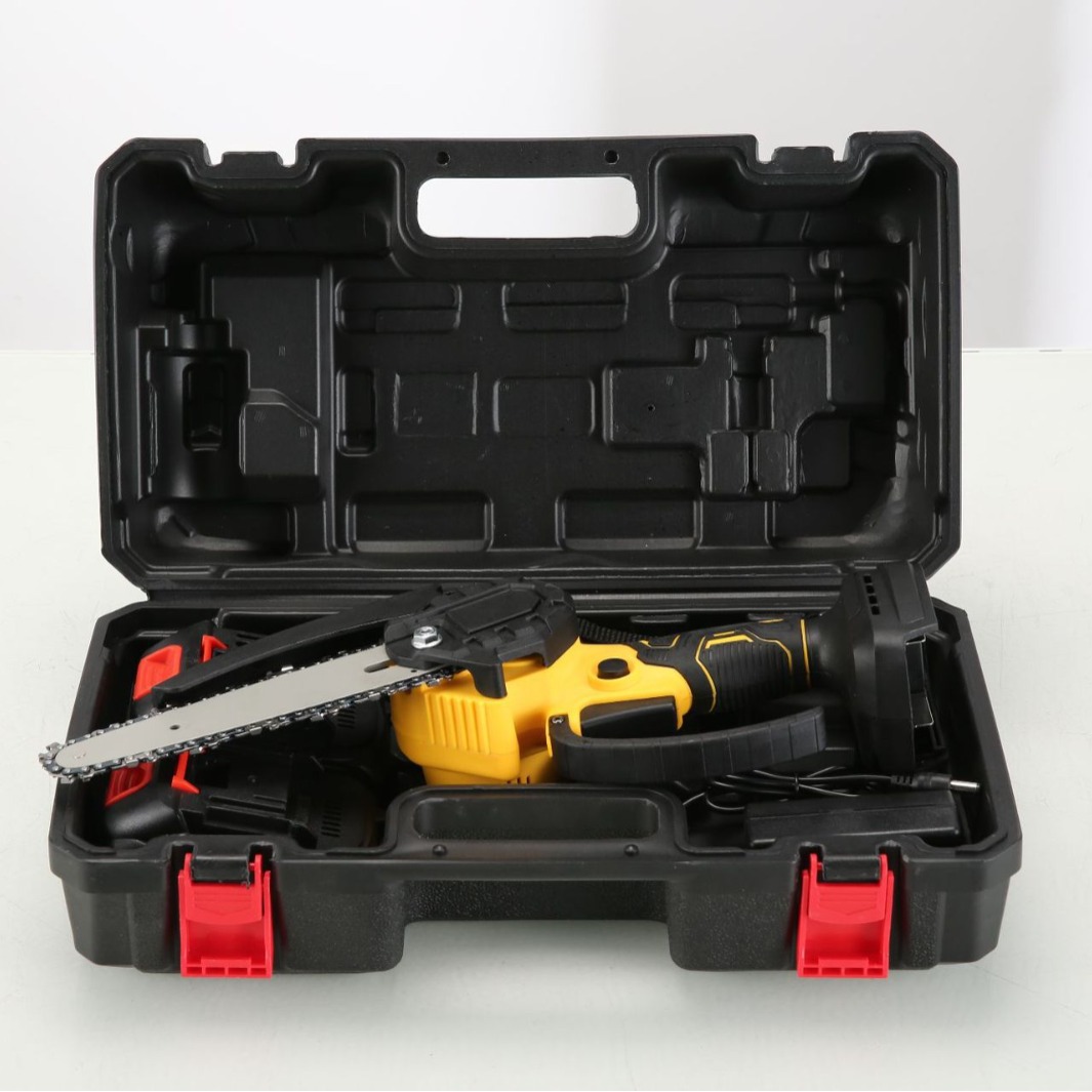 Sierra de madera portátil de litio mini doméstica transfronteriza recargable portátil de alta potencia jardín sierra de corte sierra de cadena eléctrica