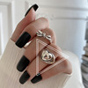 Retro ring hip-hop style, chain, accessory, on index finger, punk style