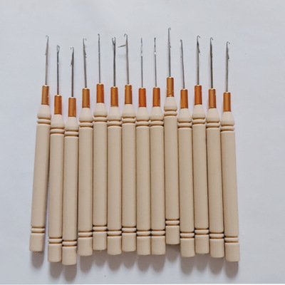 wholesale Hair tool crochet hook Hair The wood crochet hook Wig crochet Wooden handle crochet