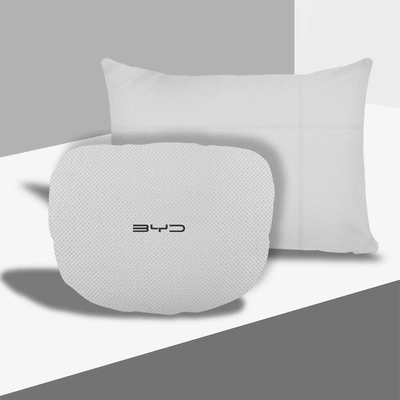 Headrest | Yuan plus Waist Guard - high-end-punching-model-off-white-headrest-lumbar-support-2-pack