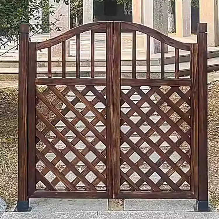 Ворота для забора, антикоррозийная древесина, двустворчатые ворота для двора, огороженные ворота для огорода, ворота для двора, забор, садовые решетчатые ворота, деревянные ворота