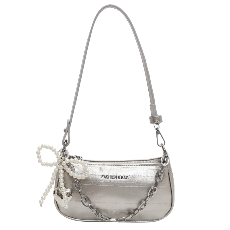 Nueva moda de verano de hombro bajo la braza 2024, bolso de moda simple, bolso de mano de cadena universal