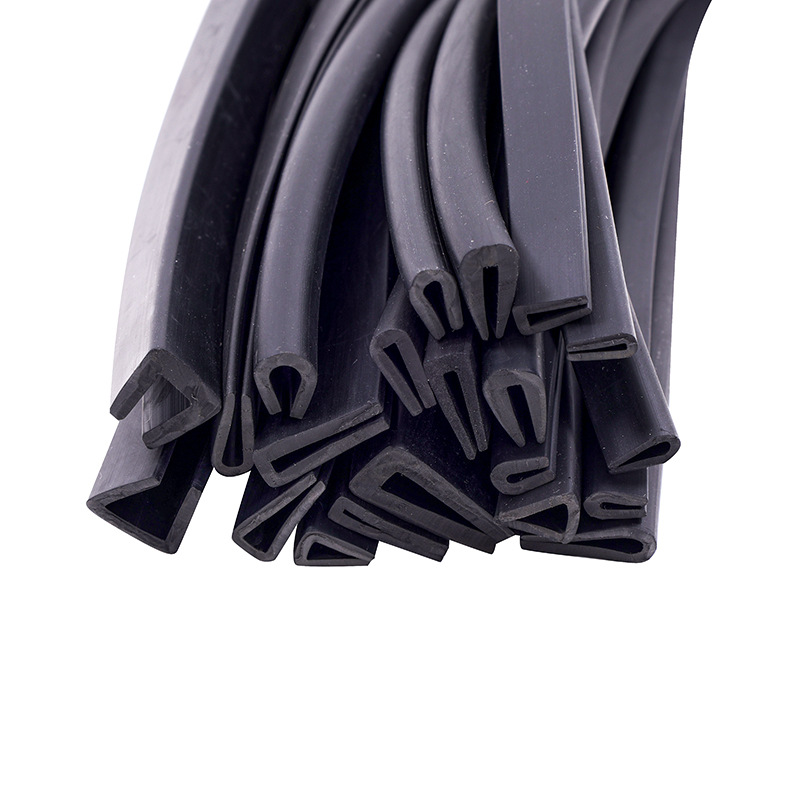橡胶包边条U型防撞条卡槽护边钢板木材卡条玻璃嵌条U型橡胶密封条