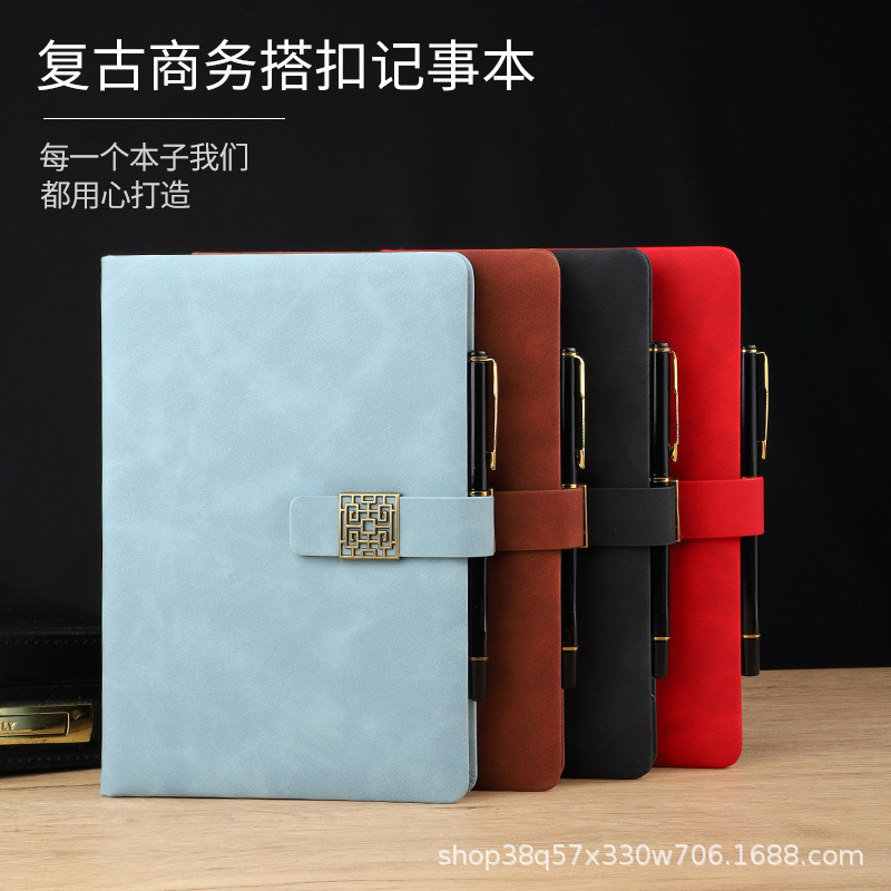 New Window Buckle Business Notebook Enterprise Office Magnetic Buckle Conference Thickeneded Skin-feel Notepad Can Be Printed New Window Buckle Business Notebook Enterprise Office Magnetic Buckle Conference Thickeneded Skin-feel Notepad Can Be Printed
