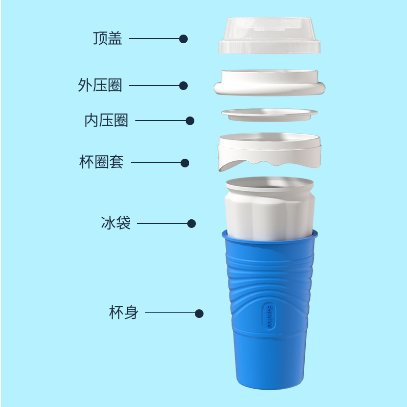 シリコン製の新しい自家製のかわいい軽量冷蔵庫用蓋付きストロー付きキッチン屋外用食品グレードカップ|undefined