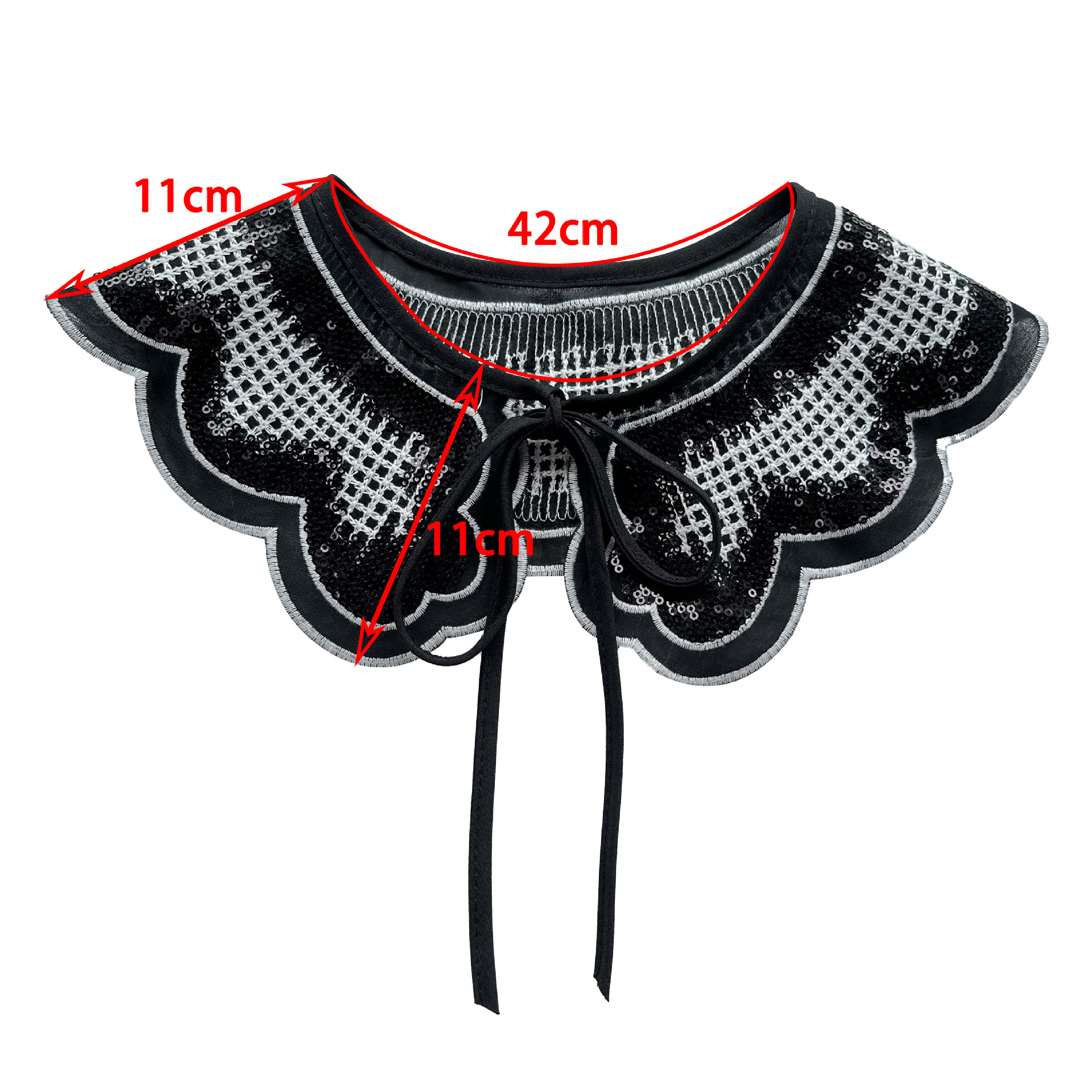 Otoño e invierno imitación de lana bordada cuello falso de los niños camisa de vestido suéter de encaje chaleco de estilo coreano cuello de muñeca