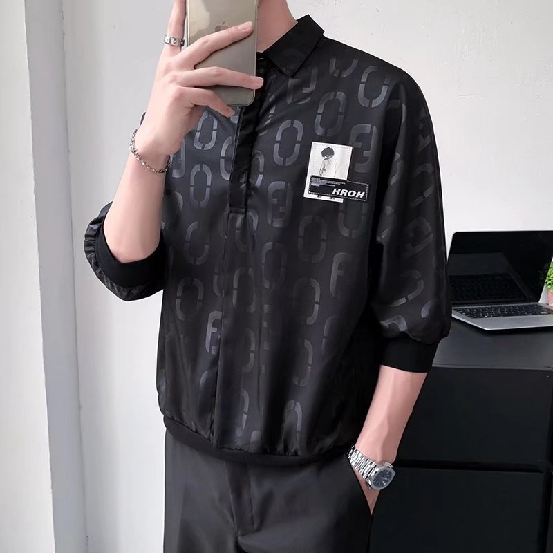 Polo de verano Camiseta de manga corta para niños, tops de solapa de media manga de todo fósforo para estudiantes de moda, camiseta juvenil de marca de moda