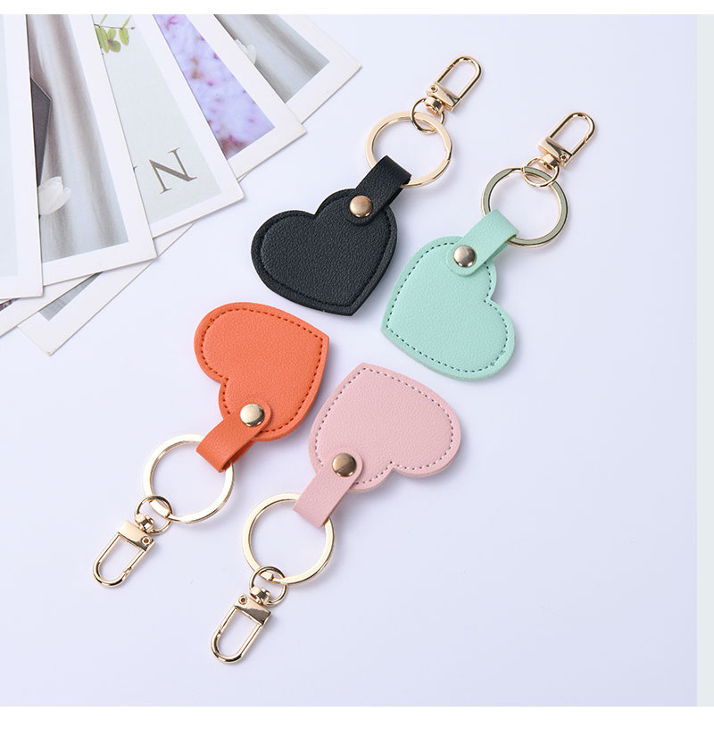 Cute Heart Shape Pu Leather Keychain display picture 3