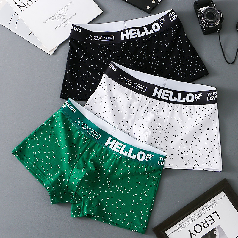 Men's Underwear Boxers Korean Fashionable Personalized Cotton Breathable Student Sports Boxer Shorts Combination