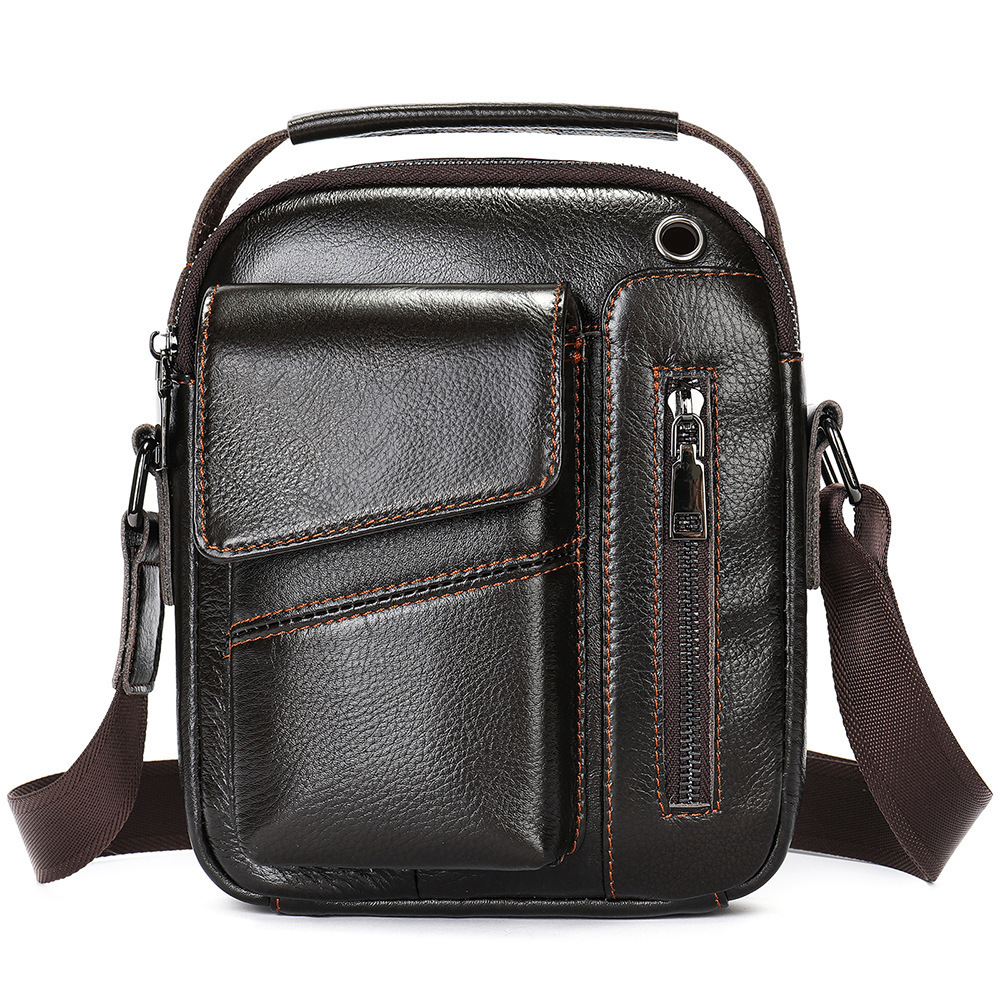 Ventas transfronterizas calientes de cuero para hombres mochila deportiva al aire libre mochila texturizada retro colección de bolsos de hombro image 12