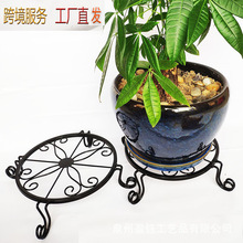 欧式金属 落地式单层铁艺花架子阳台客厅花盆架置物架绿萝小花架