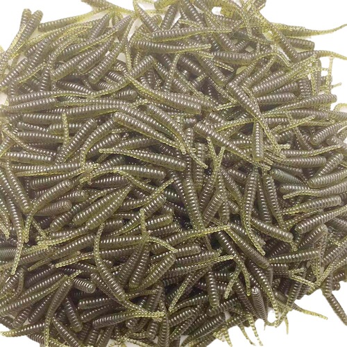 100 pcs/pack micro-object needle tail small root fishing soft bait 35mm0.3g stream curling mouth horse mouth green tip lure lure