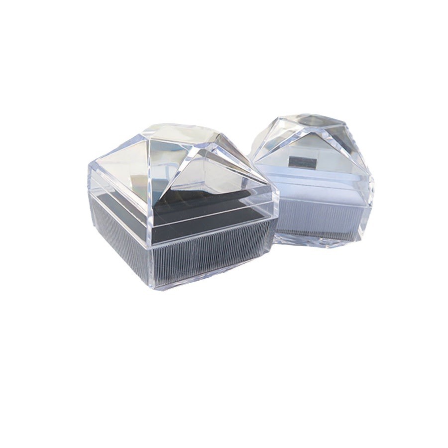 Caja de Almacenamiento de Acrílico Transparente de Fábrica Xuhui, Caja para Anillos y Aretes, Caja de Joyería con Tapa Abatible