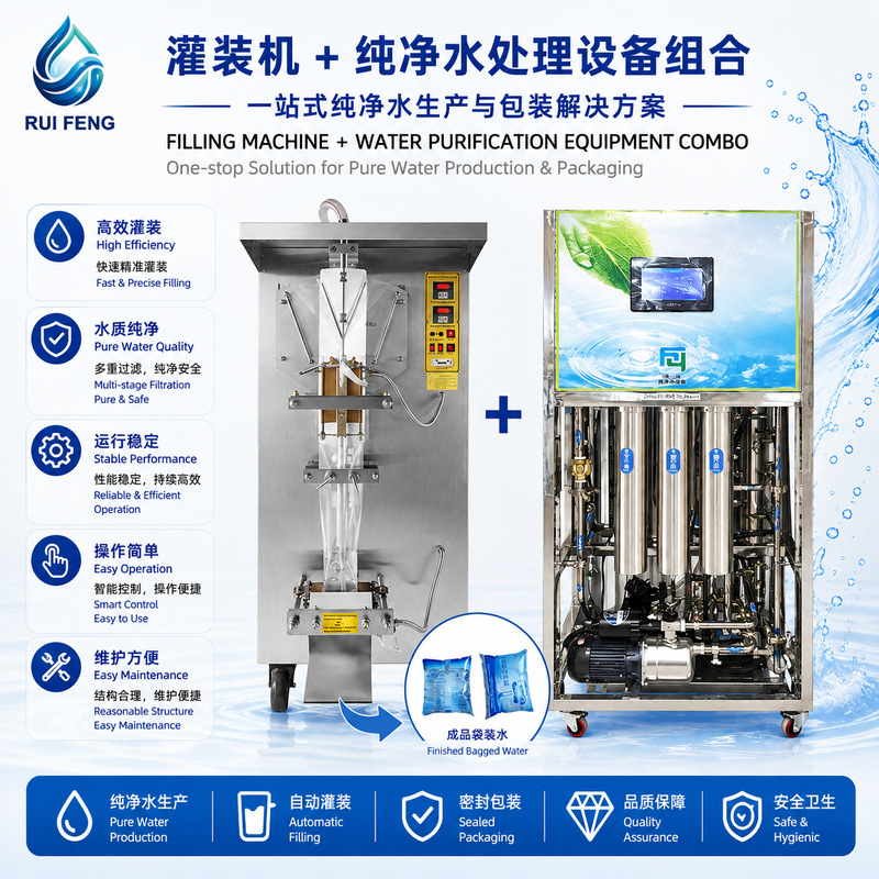 Export non-Zambian bagged water filling machine RO reverse osmosis machine combination Sachet water machine Export non-Zambian bagged water filling machine RO reverse osmosis machine combination Sachet water machine
