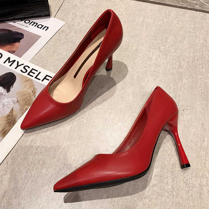 High heels made of soft leather