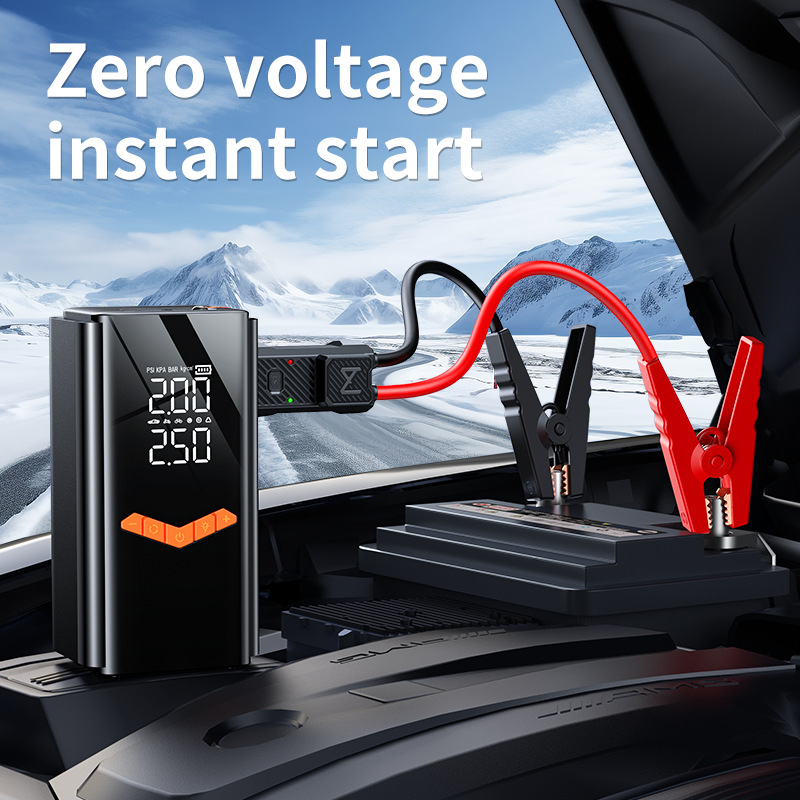 New Emergency Power Supply Air Pump Portable Car Tire Inflator with Ai Tire Pressure Measurement Electric Inflator