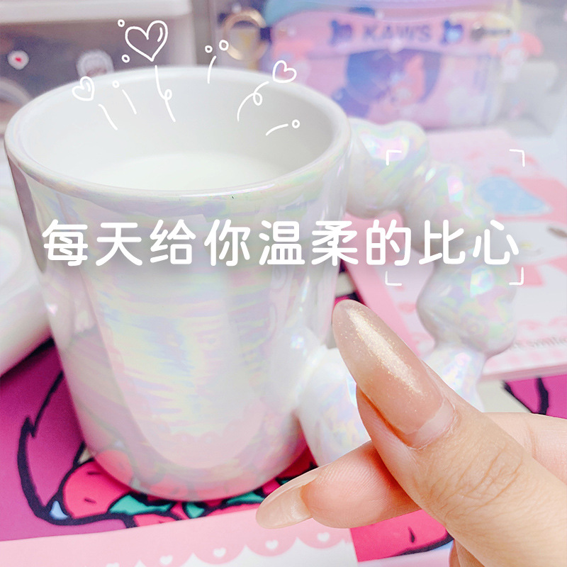 批發簡約愛心心意馬克杯大容量男女ins風陶瓷情侶水杯高顏值禮物