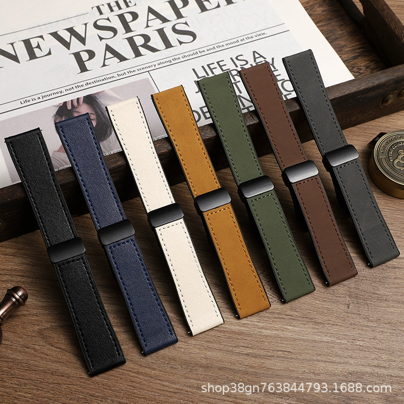 Подходит для Huawei, Samsung, магнитный браслет Crazy Horse, ремешок из силиконовой кожи, ремешок для часов Apple GT4 Watch 3 Pro