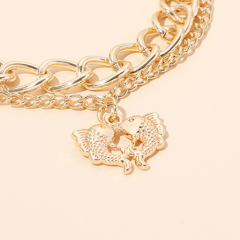 21g Weight Bracelets Classification Anniversary, Business, Travel Occasion Women'S Gender Fashion Metal Multi-layer Bracelet Set 6