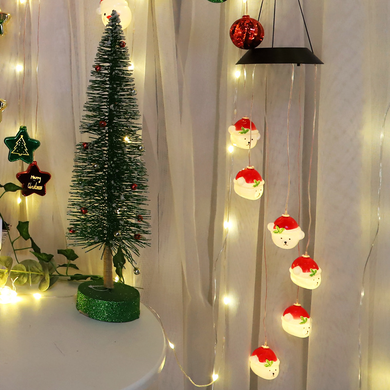 Luces de Navidad, Luces LED de Campanas de Viento, Luces Decorativas para Exteriores, Luces de Bajo Voltaje, Impermeables, Luces de Colores, Luces LED de Cadena de Gran Venta Transfronteriza