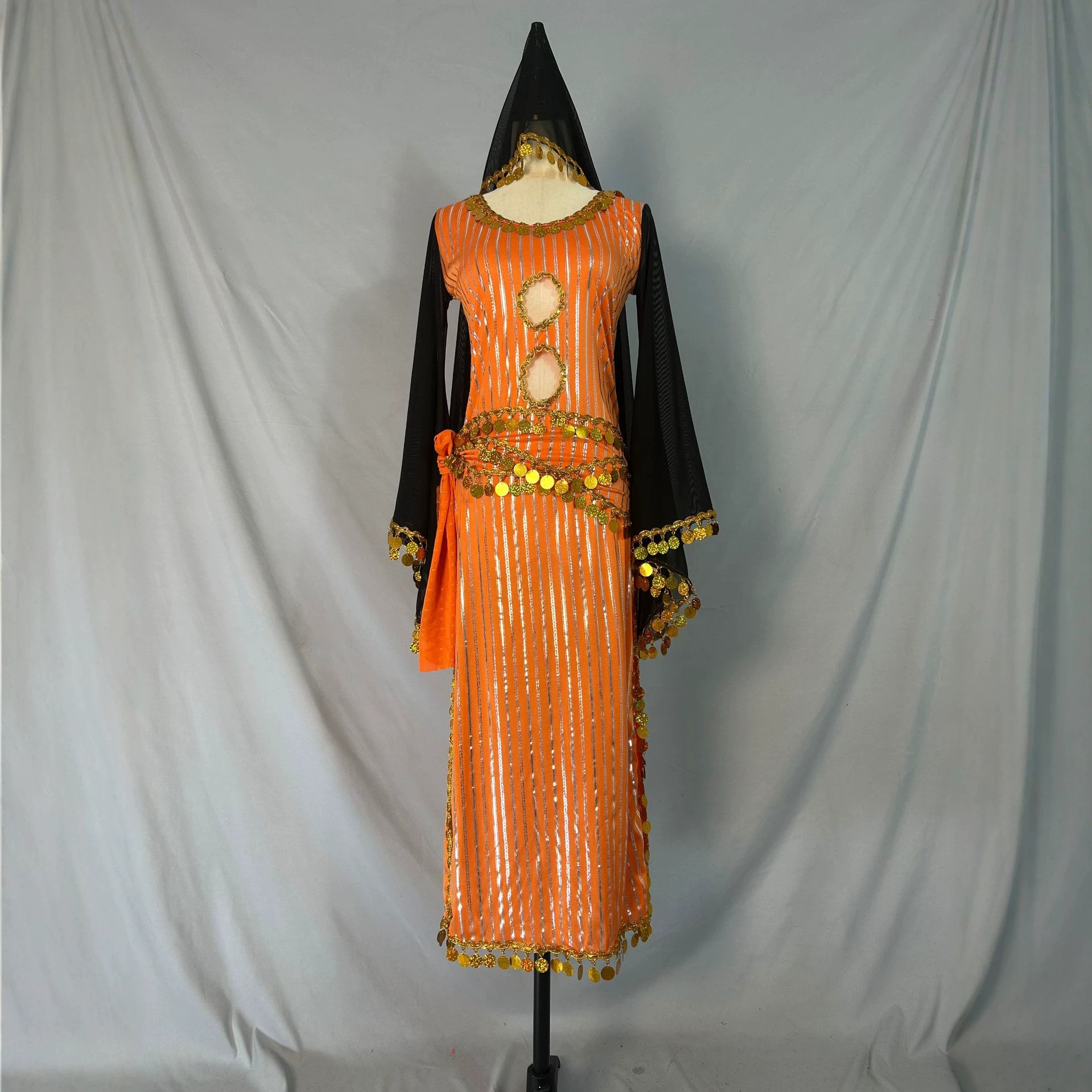 Belly dance robe, Saidi performance costume, oriental dance individual and group performance costume, stage belly dance top