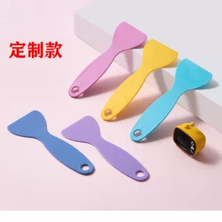 加厚刮刀定制塑料三角刮板手账小黄铲彩色涂料刮板汽车贴膜工具