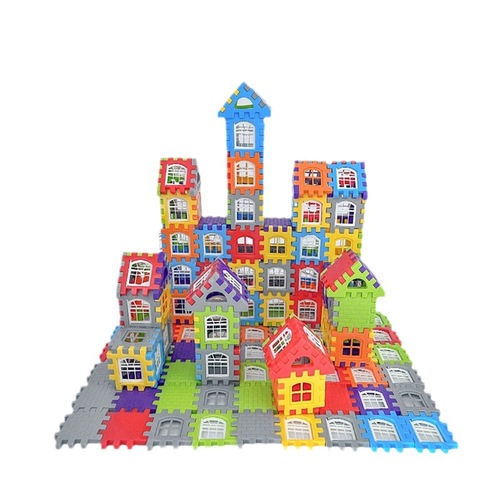 Manufacturer's children's building blocks, preschool toys for boys, house assembly plastic granular children's toys, building blocks wholesale