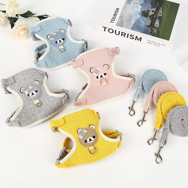 Тяговый трос для собак Жилет Тедди Горький Маленький нагрудный ремень для собак Кошка Ходячий кролик Веревка Цепь Товары для животных