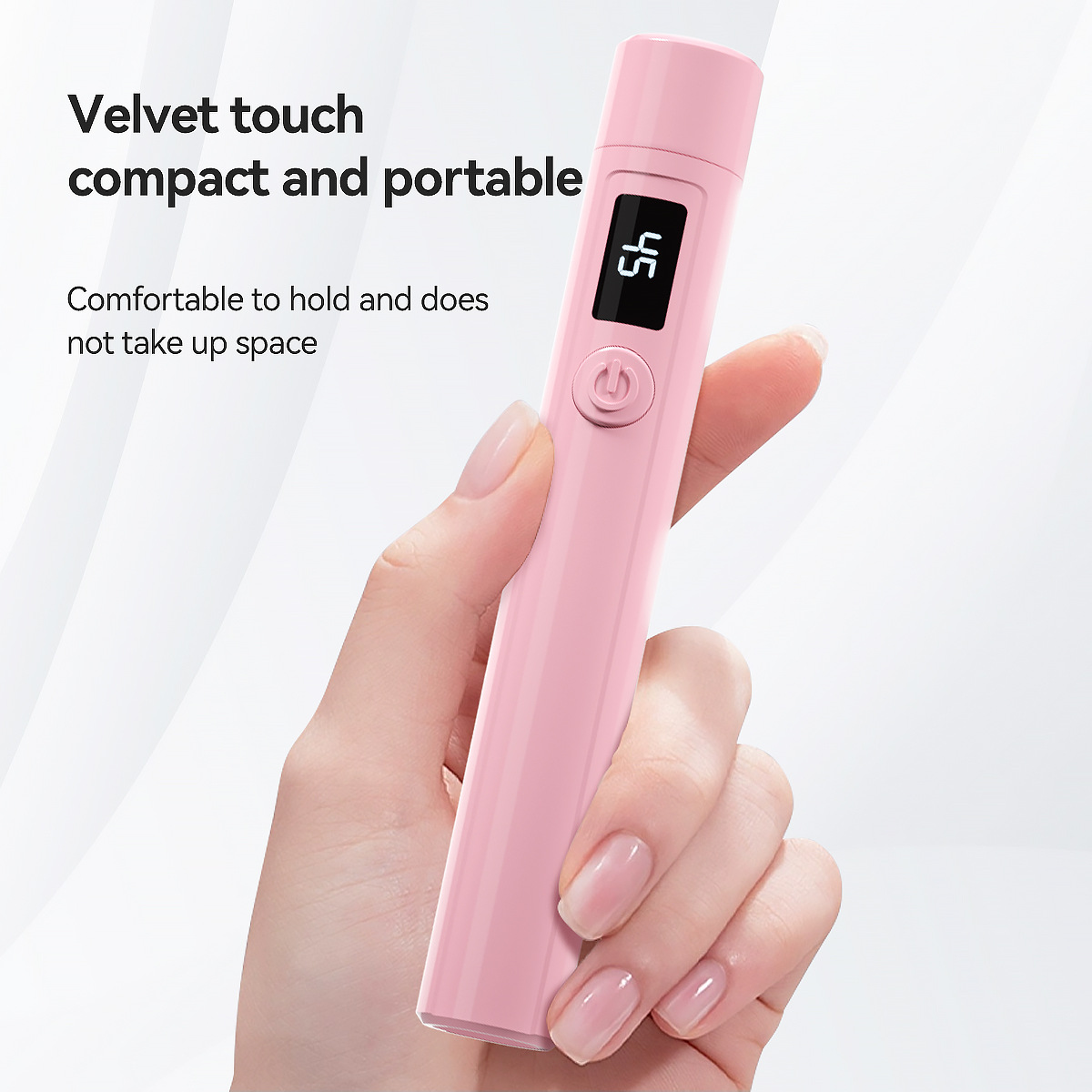 Pequeña pantalla rosa de mano ultravioleta de secado rápido, lámpara de una palabra, parche para uñas, pegamento para hornear, máquina de fototerapia, arte de uñas