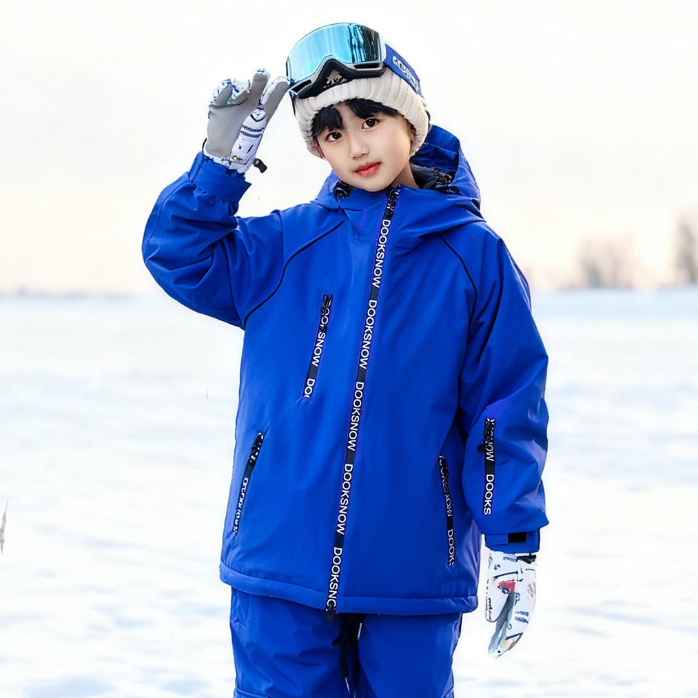 儿童滑雪服男女童雪服上衣防风防水夹棉滑雪衣支持一件代发