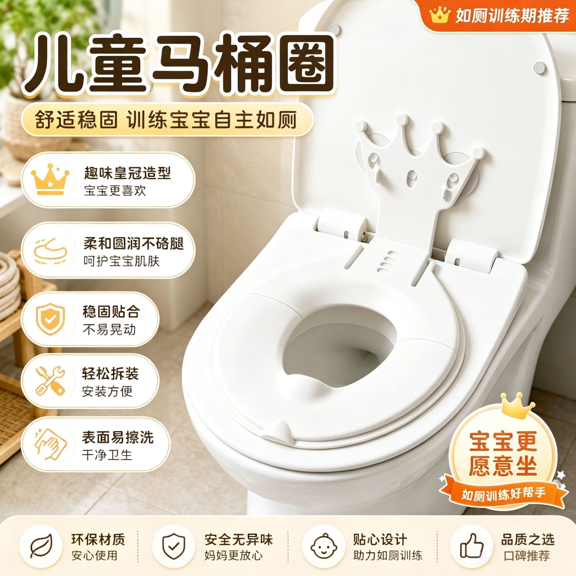Children's foldable toilet seat, universal for boys and girls, splash-proof toilet ring, portable and easy to store, suitable for use on the go