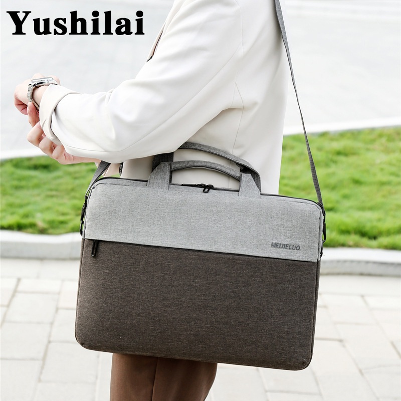 New style laptop bag for men, large capacity Oxford cloth executive bag, simple business design, unidirectional crossbody bag