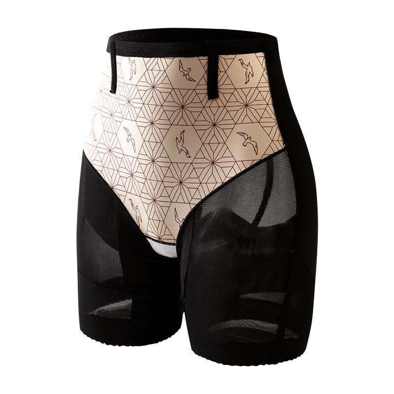 Pantalones en forma de cuerpo, pantalones de belleza de cintura alta, pantalones de elevación de abdomen, pantalones de malla transpirable, fuerte abdomen reducido